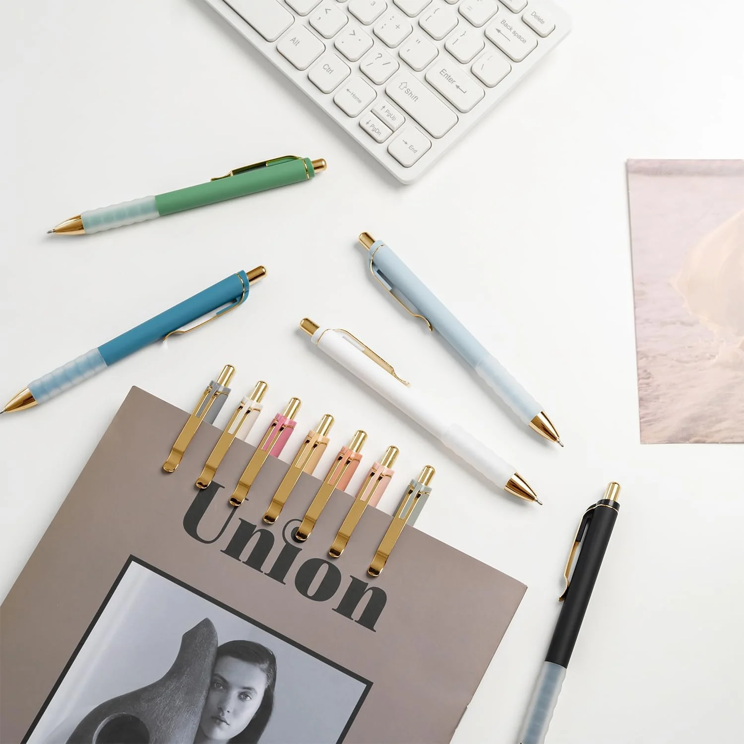 Linbsunne 12-count Ballpoint Pens(1.0mm) and 10-count Gel Pens(0.5mm) Black