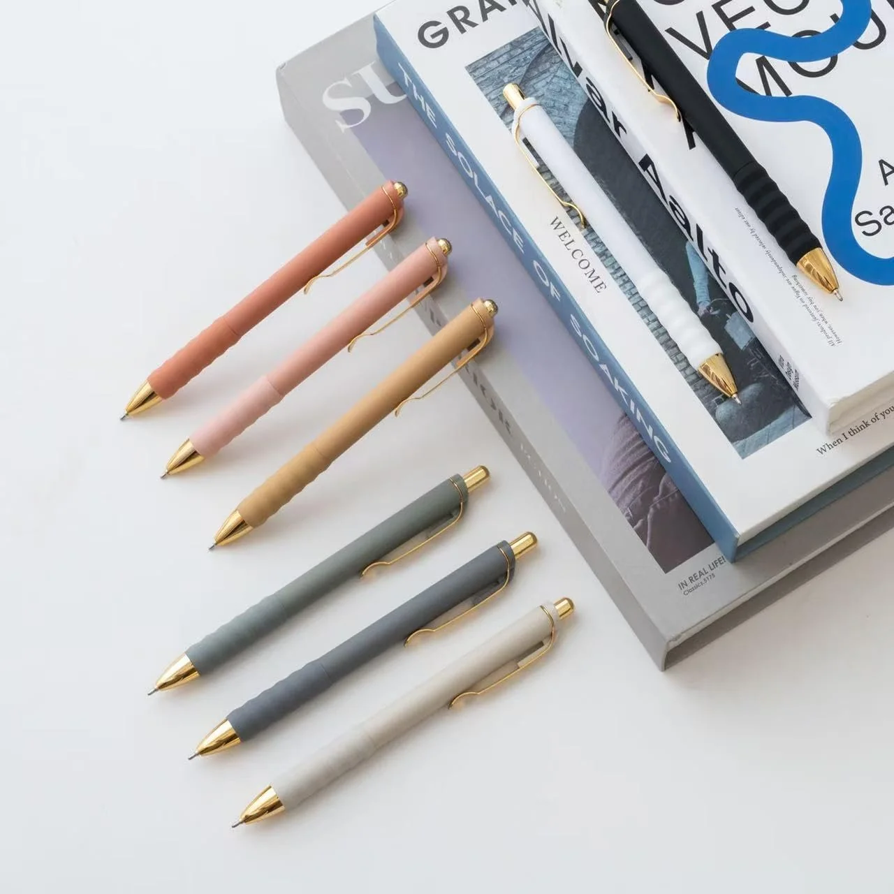 Linbsunne Ballpoint Pens Black Medium Point 1mm with Super