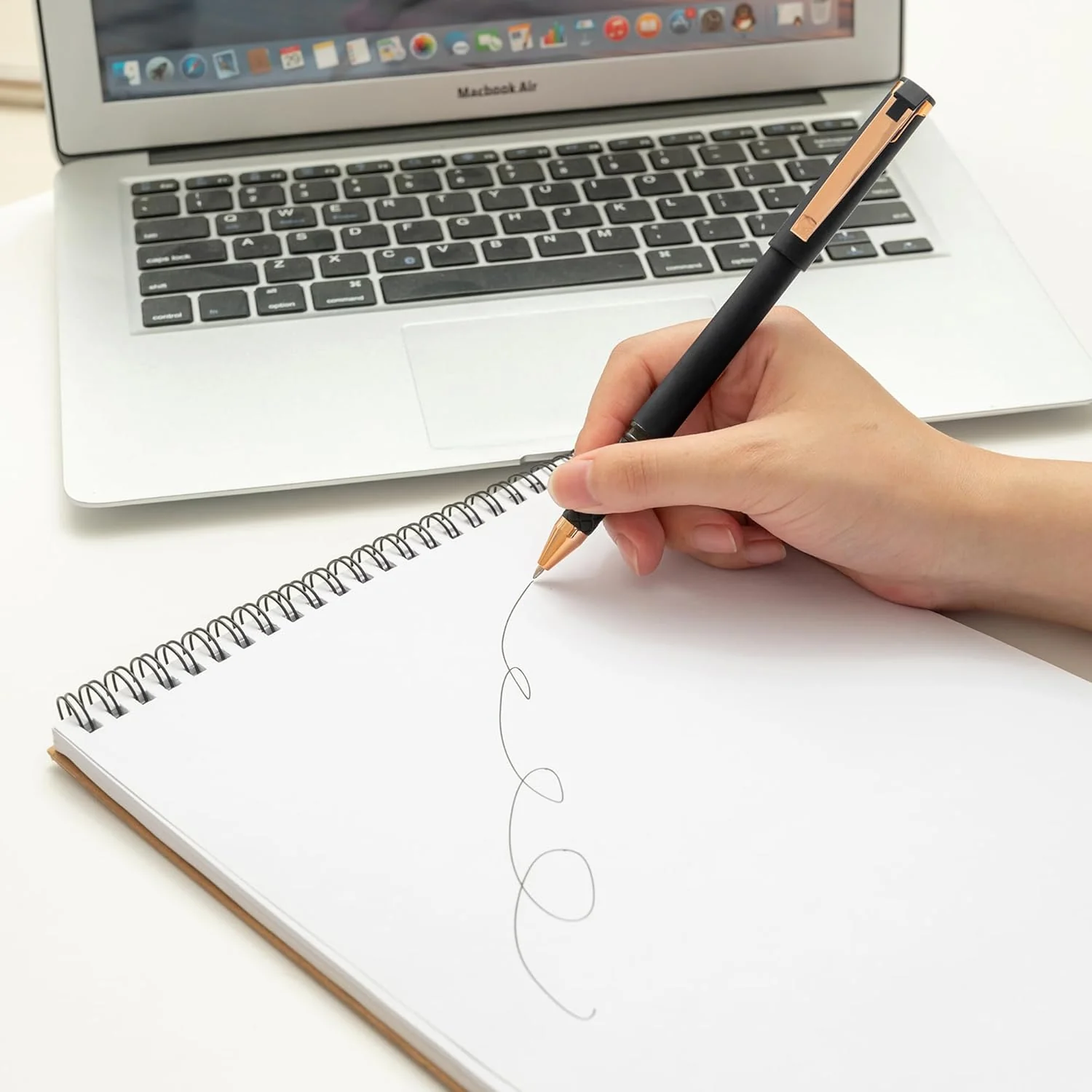 Linbsunne Black Gel Pens 0.7mm Medium Point Pen Office