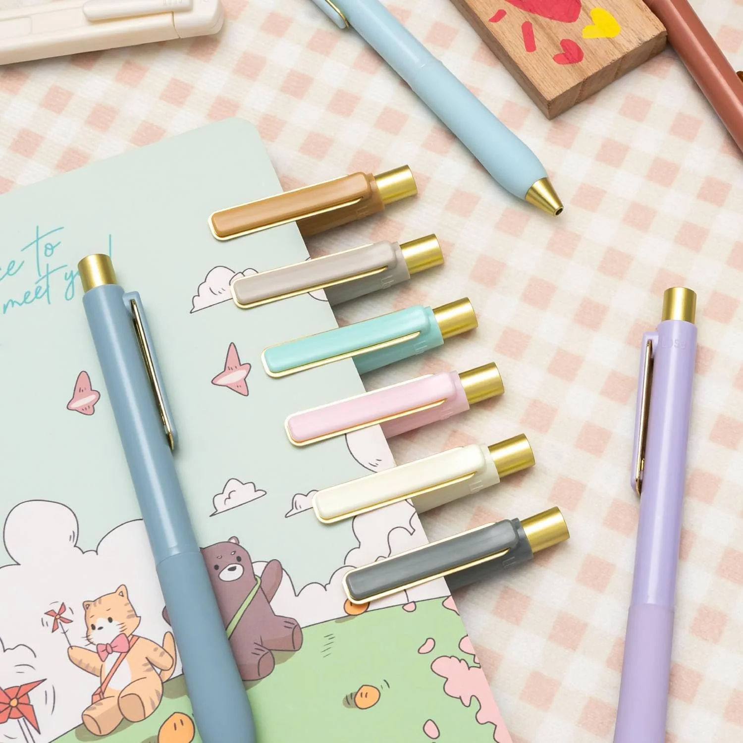 Linbsunne Ballpoint Pens Black Ink Pen 1.0mm Medium Point