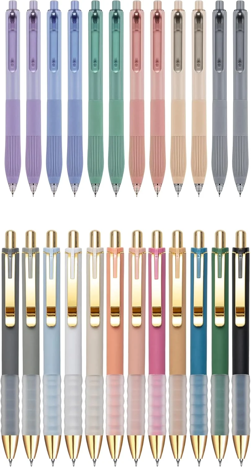 Linbsunne Gel Pens Black Ink Pen 0.5mm Fine Point