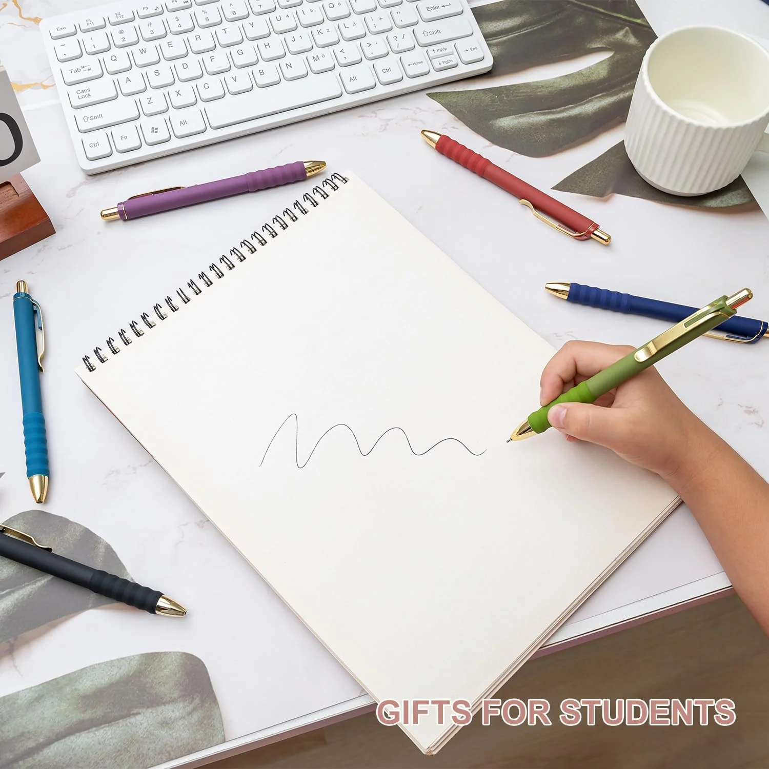 Linbsunne Ballpoint Pens Black Medium Point 1mm Pen with