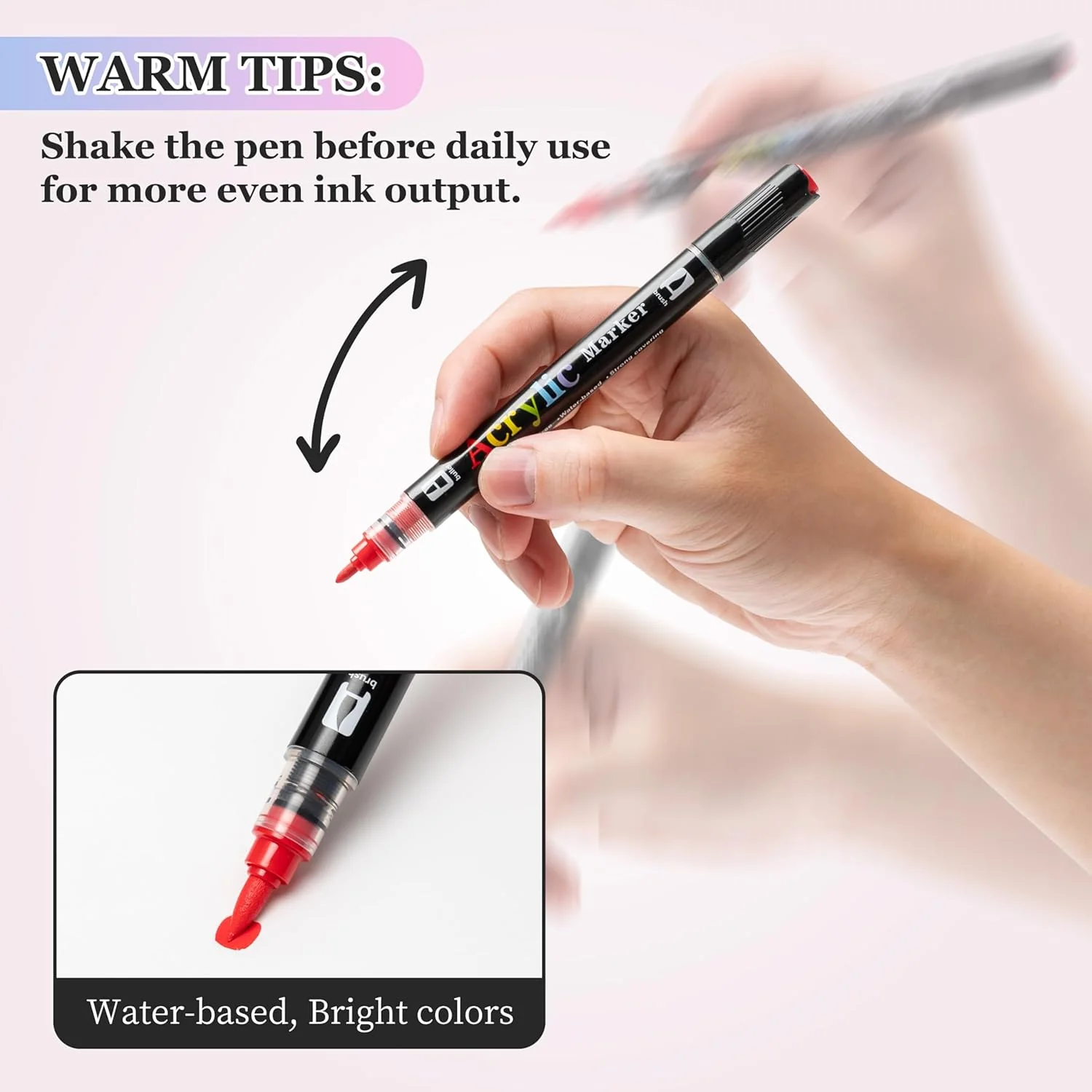 Linbsunne 48 Colors Markers Dual Tip Art Marker Set