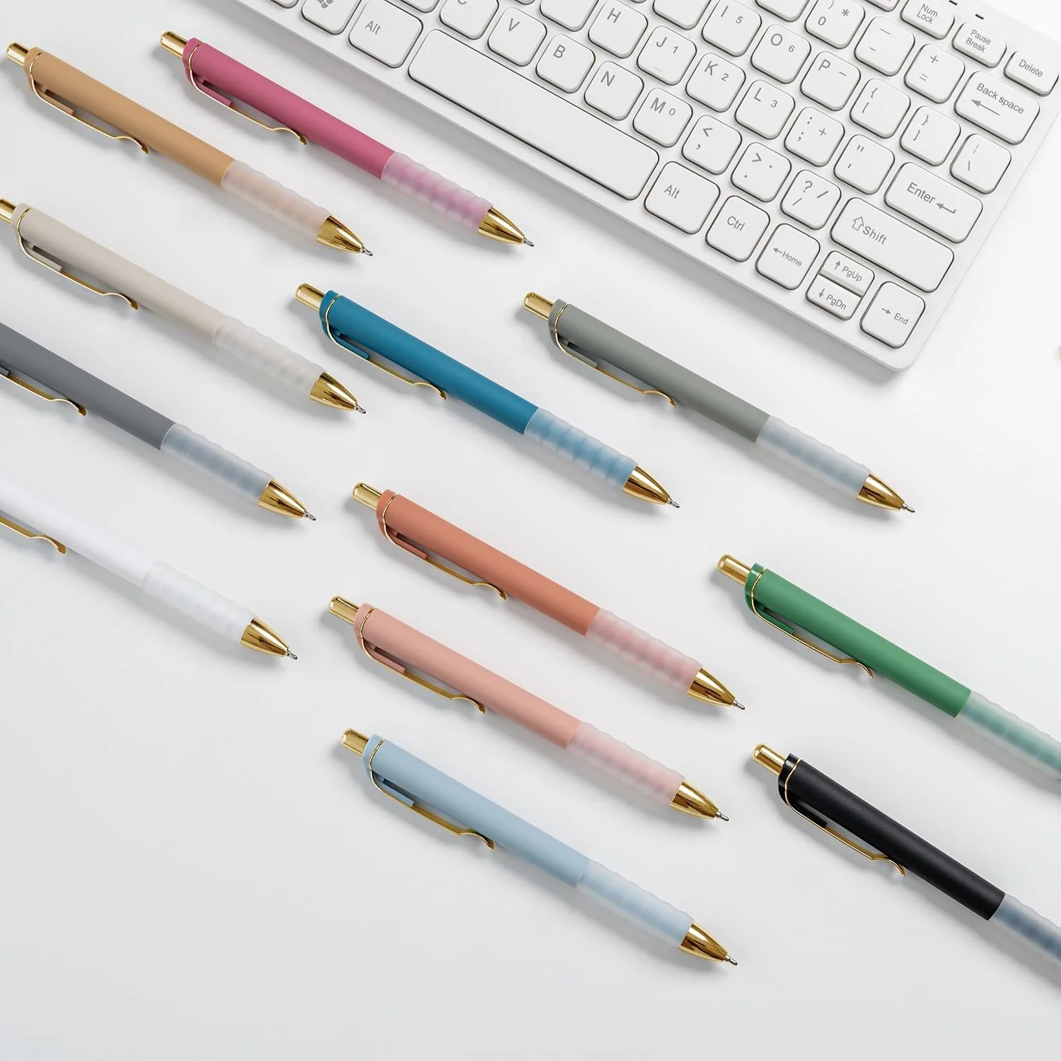 Linbsunne 12-count Ballpoint Pens(1.0mm) and 12-count Gel Pens(0.5mm) Black