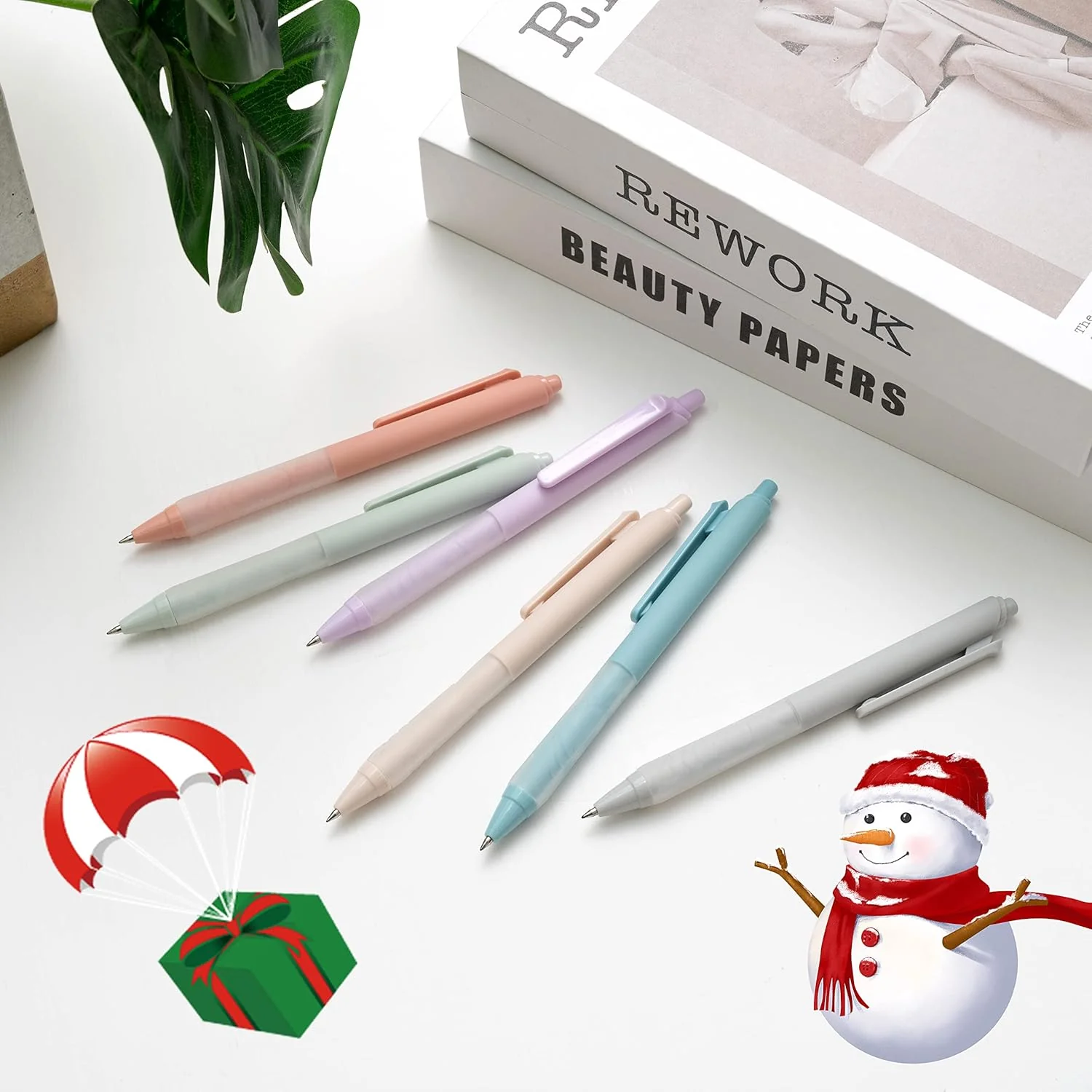 Linbsunne Ballpoint Pens Medium Point 1mm Black Pen with