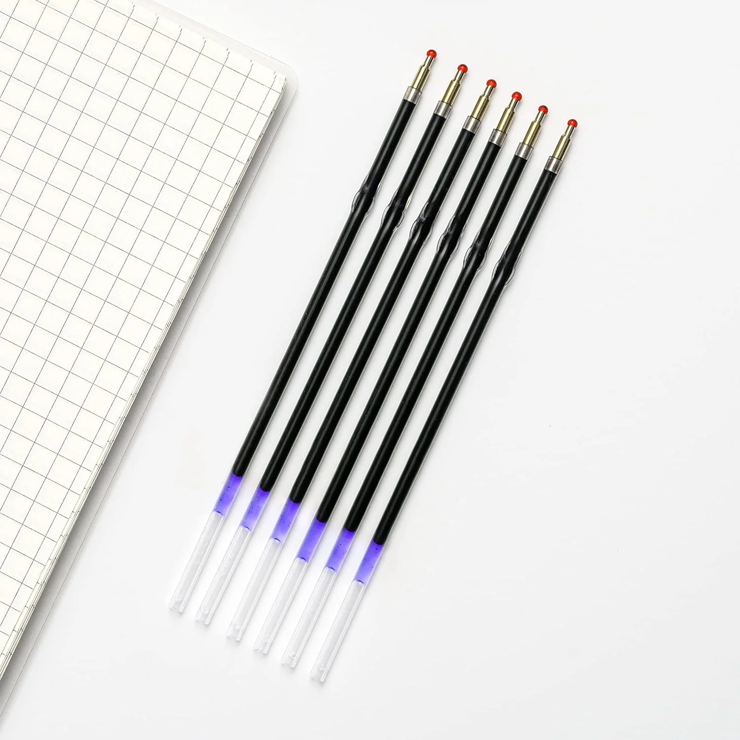 Linbsunne 50 Pieces Ballpoint Refills Medium Point 1mm Black