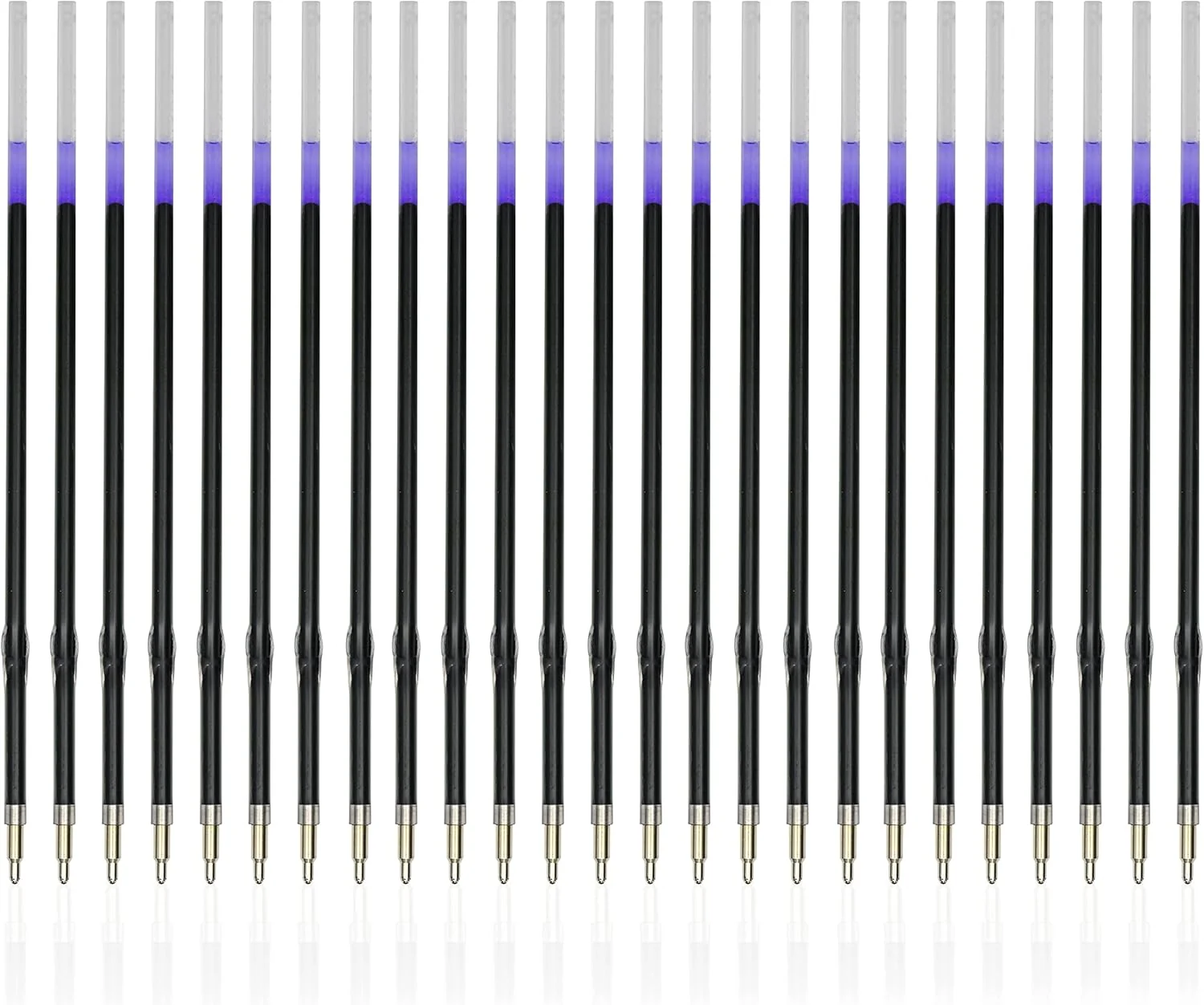 Linbsunne 50 Pieces Ballpoint Refills Medium Point 1mm Black