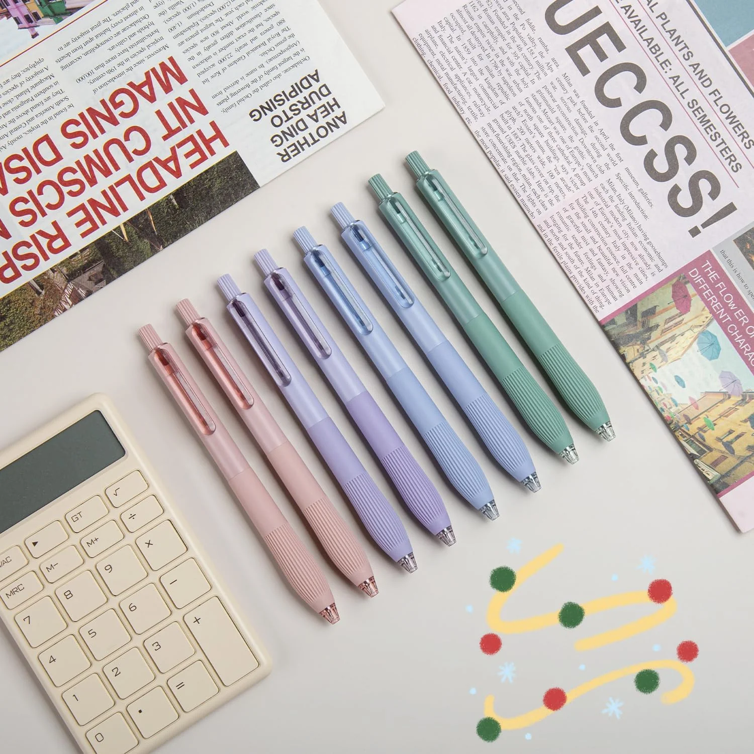 Linbsunne Gel Pens Black Ink Pens for Office 0.5mm