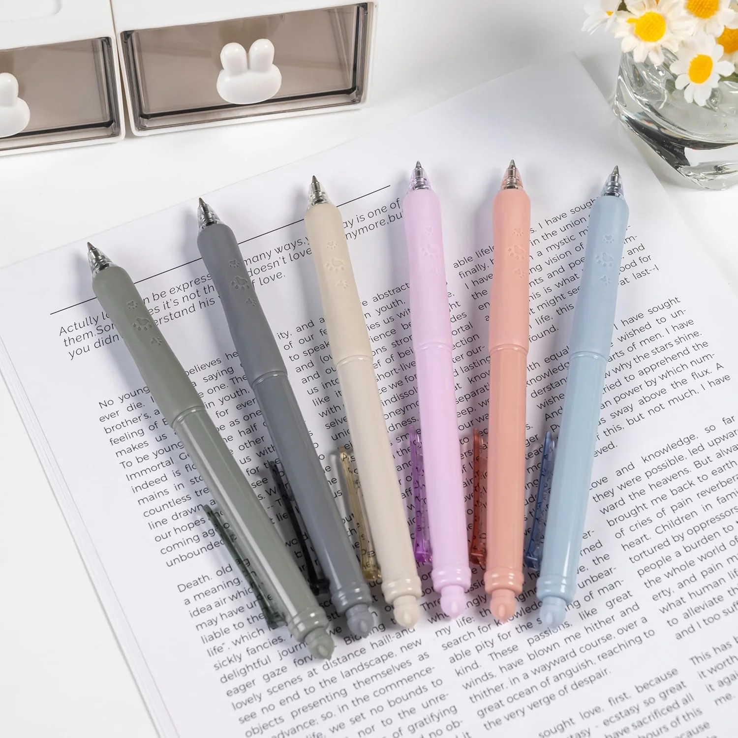Linbsunne Erasable Pens 0.5mm Gel Ink Pens for School