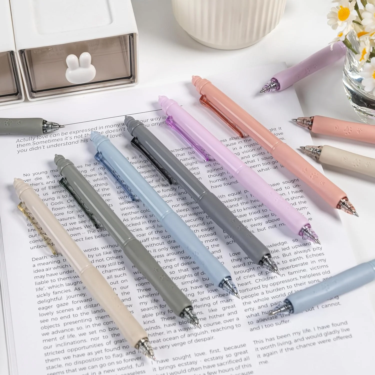 Linbsunne Erasable Pens 0.5mm Gel Ink Pens for School