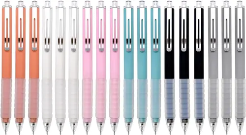 Linbsunne Ballpoint Pens 1 mm, Silver Clip, 18 Pack