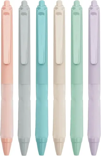 Linbsunne Retractable Ballpoint Pens 1.0 mm, 6 Pack
