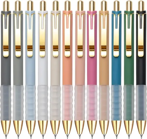 Linbsunne Gel Pens 0.5 mm Fine Point, 12 Pack