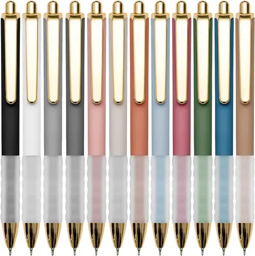 Linbsunne Classic Black Ballpoint Pens 1.0 mm, 12 Pack