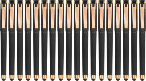 Linbsunne 2-in-1 Stylus Gel Pens 0.7 mm, Black Body, 18 Pack