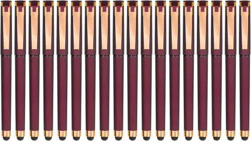 Linbsunne 2-in-1 Stylus Gel Pens 0.7 mm, Red Body, 18 Pack