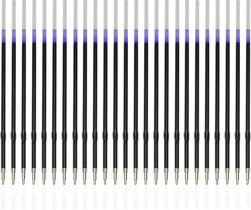 Linbsunne Ballpoint Refills 112 mm, Black Ink, 50 Pack