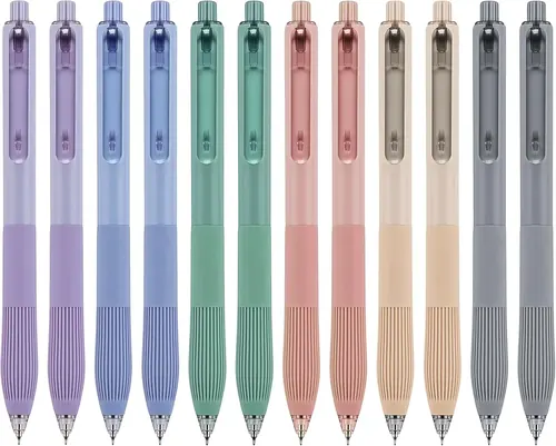 Linbsunne Quick Dry Gel Pens 0.5 mm, 12 Pack