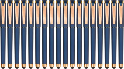 Linbsunne 2-in-1 Stylus Gel Pens 0.7 mm, Blue Body, 18 Pack