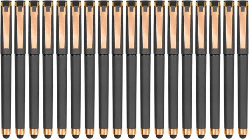 Linbsunne 2-in-1 Stylus Gel Pens 0.7 mm, Grey Body, 18 Pack