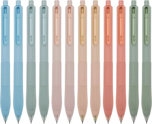 Linbsunne Quick Dry Gel Pens 0.5 mm, Macaron Colours, 12 Pack