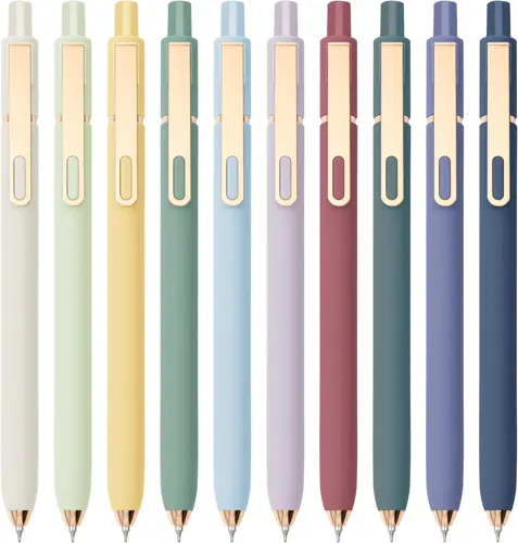 Linbsunne Office Gel Pens 0.5 mm, Morandi Colours, 10 Pack